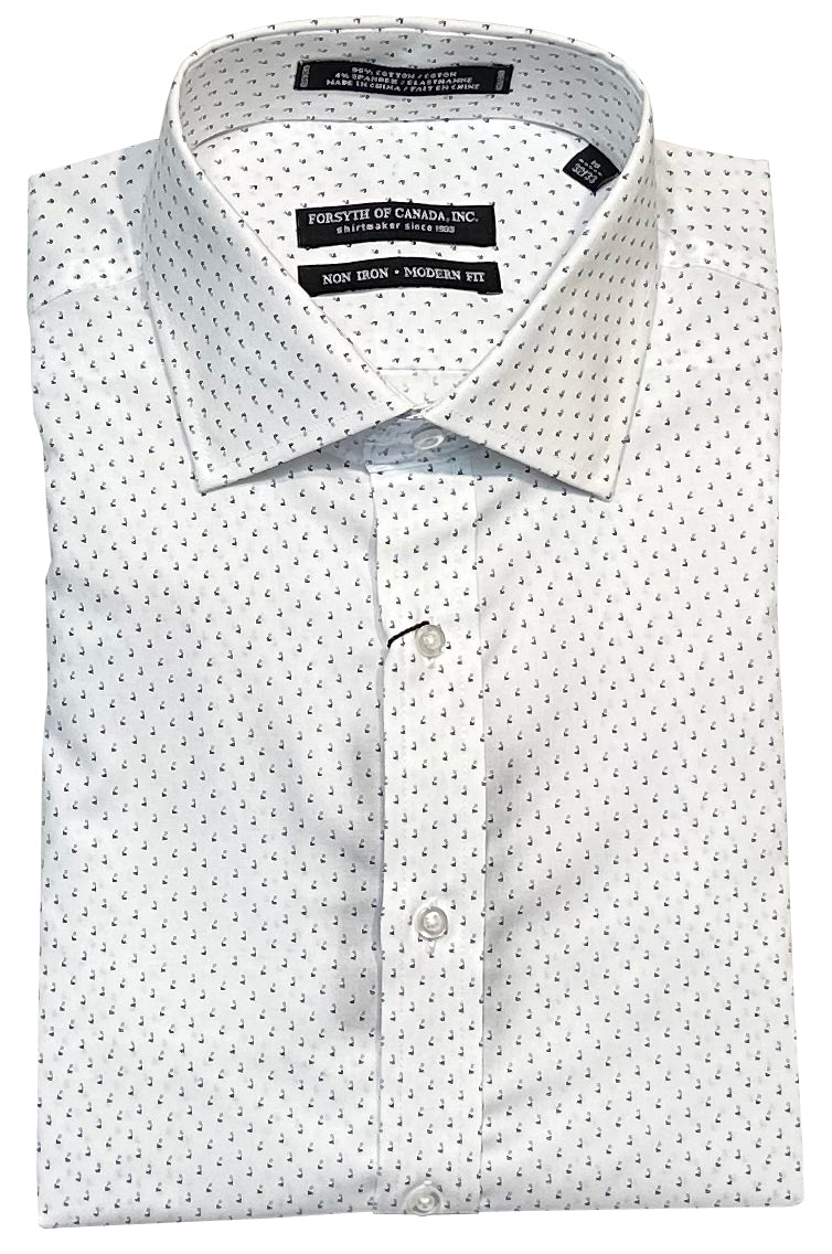 Forsyth of Canada Modern Fit Spread Collar Non-Iron Stretch Dress Shirt