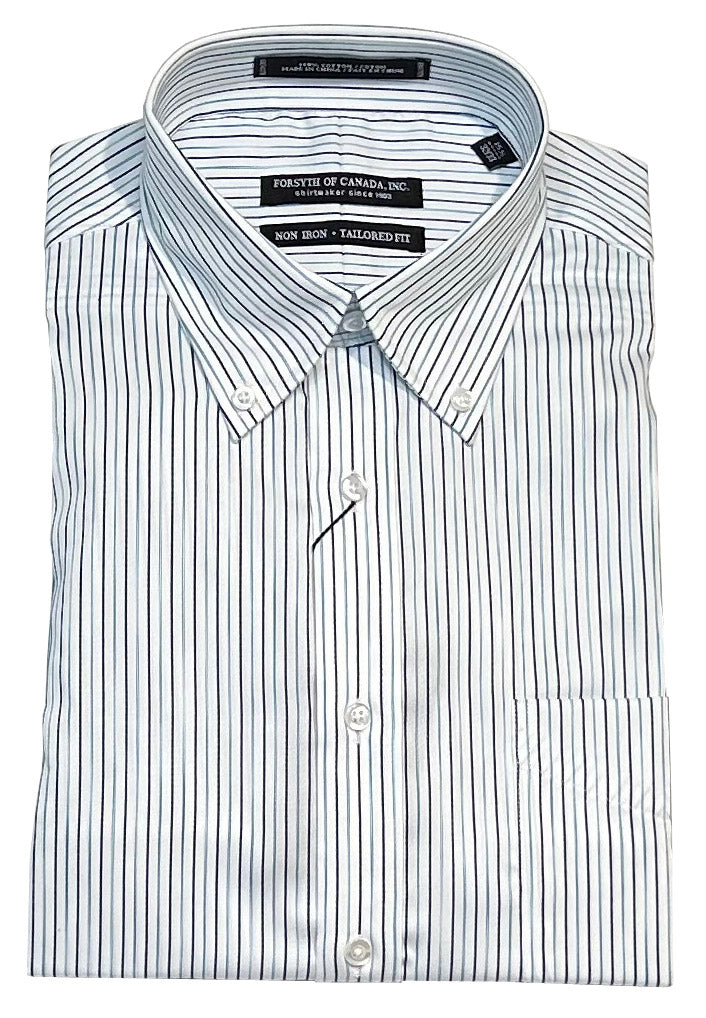 Forsyth of Canada Tailored Fit Button Down Collar Non-Iron Dress Shirt