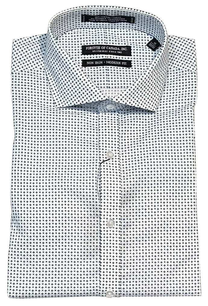 Forsyth of Canada Modern Fit Spread Collar Non-Iron Stretch Dress Shirt