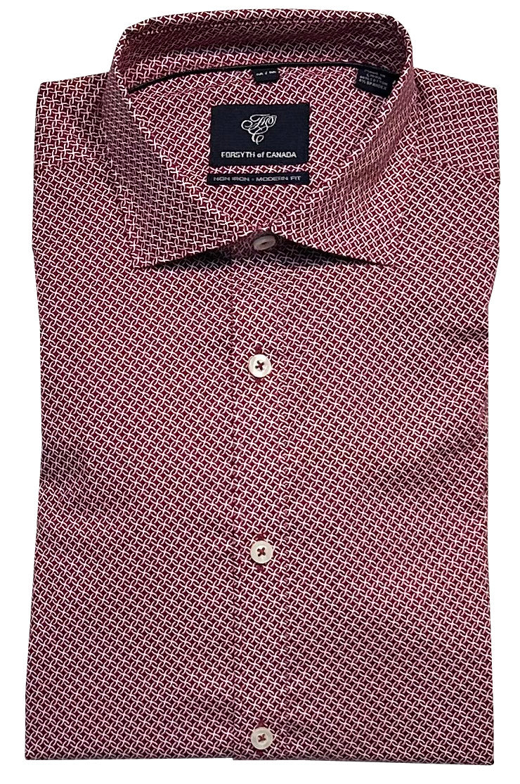 Forsyth of Canada Long Sleeve Modern Fit Non-Iron Stretch Sport Shirt