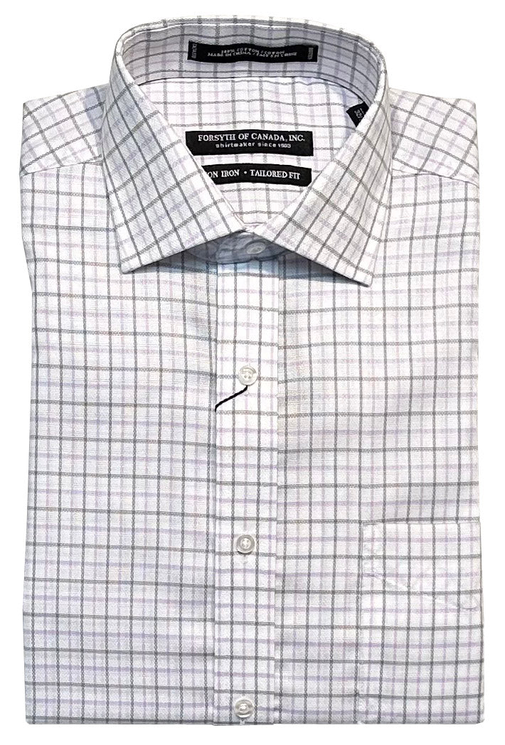 Forsyth of Canada Tailored Fit Spread Collar Non-Iron Dress Shirt