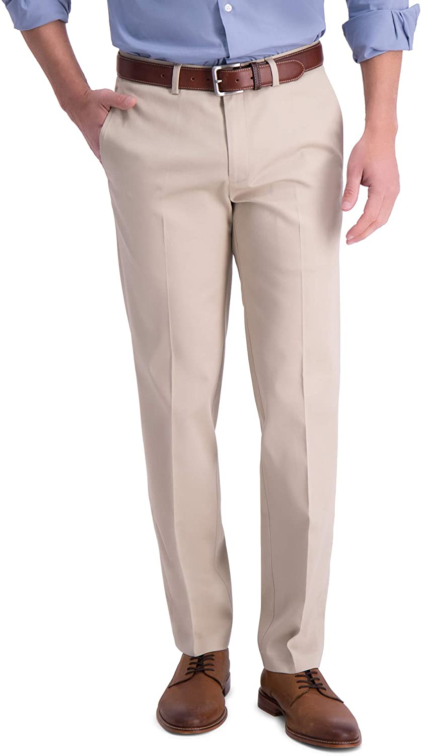 Haggar Iron Free Premium Khaki Straight Fit Flat Front Pant