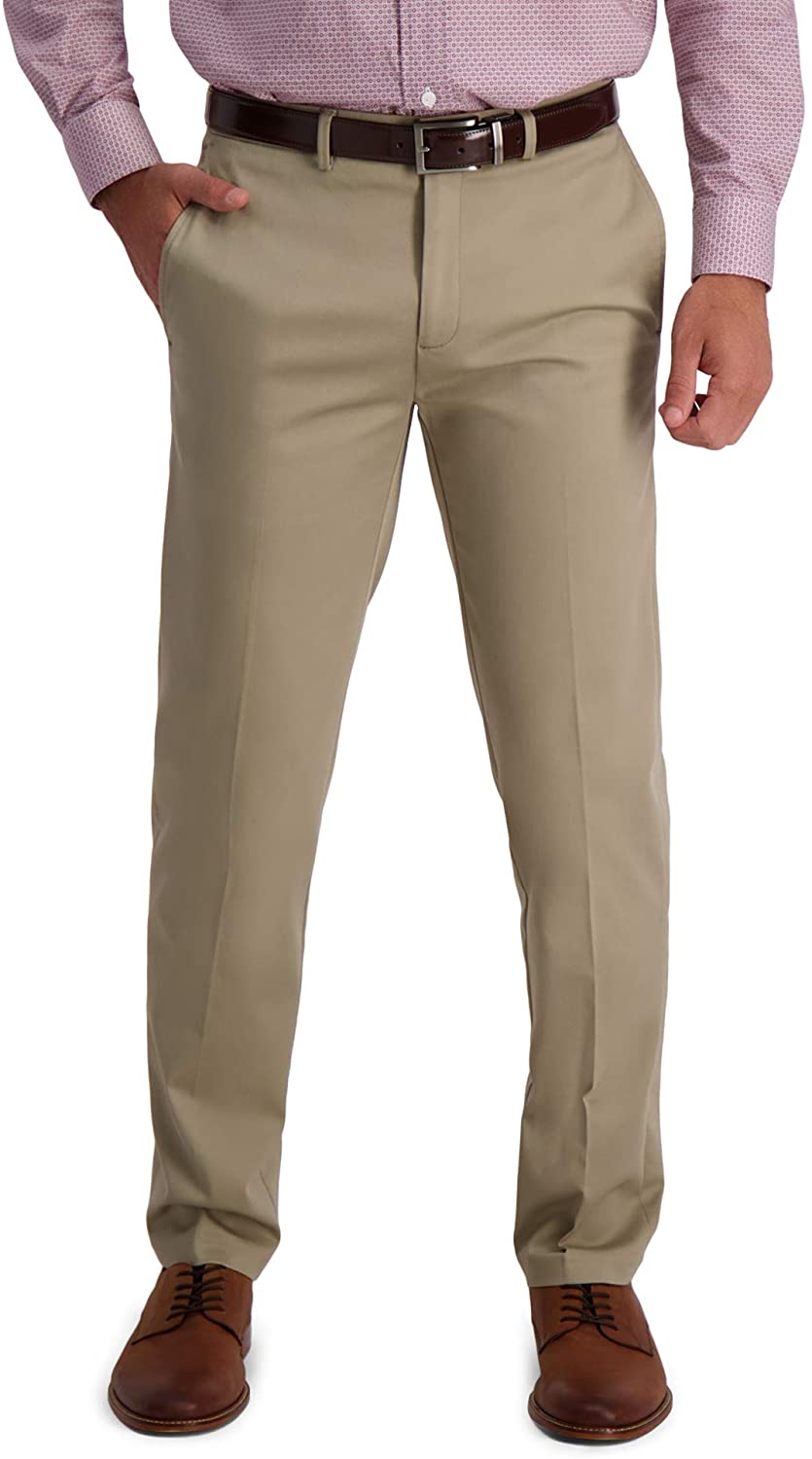 Haggar Iron Free Premium Khaki Straight Fit Flat Front Pant