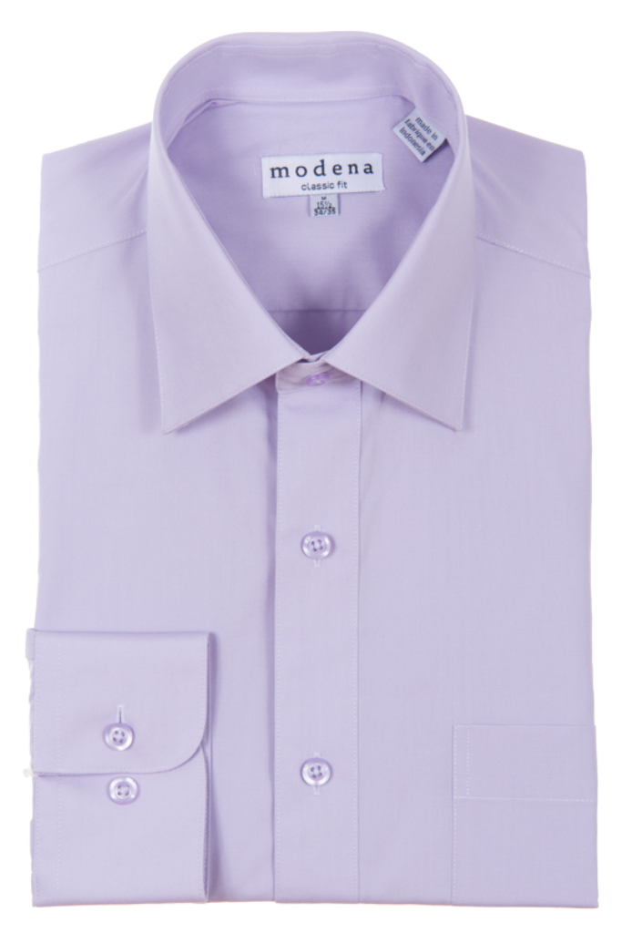Modena Classic Fit Long Sleeve Dress Shirt - Lavender