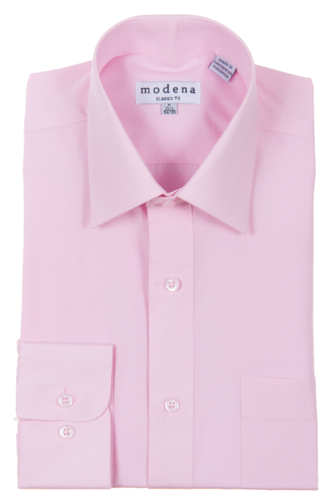 Modena Classic Fit Long Sleeve Dress Shirt - Pink