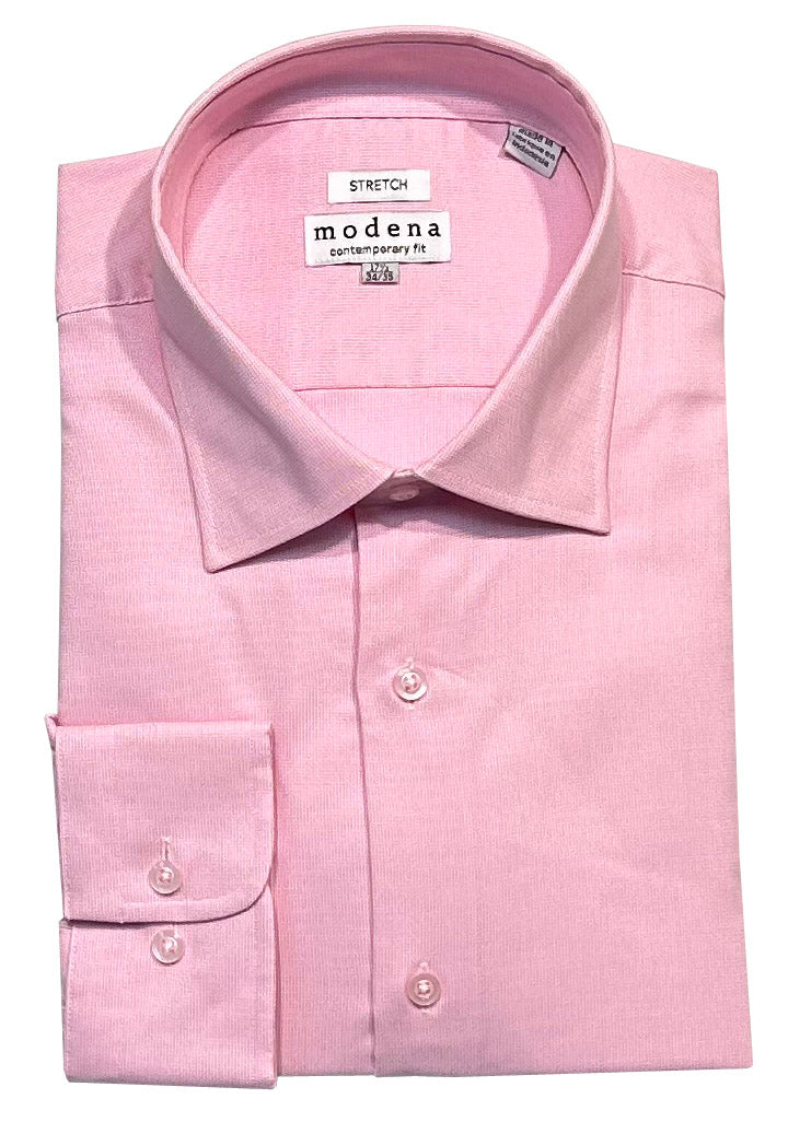 Modena Contemporary Fit Long Sleeve Stretch Dress Shirt