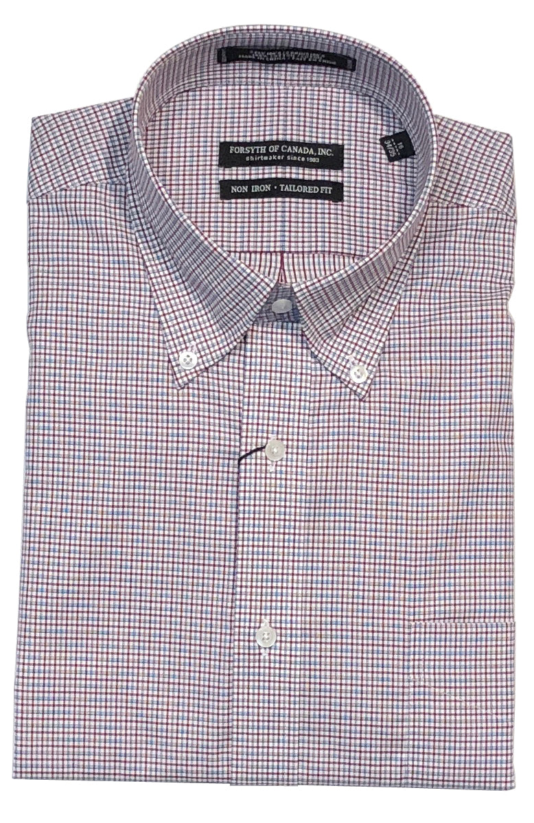 Forsyth of Canada Tailored Fit Button Down Collar Non-Iron Dress Shirt