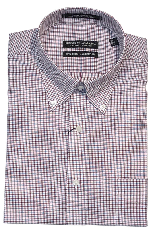 Forsyth of Canada Tailored Fit Button Down Collar Non-Iron Dress Shirt