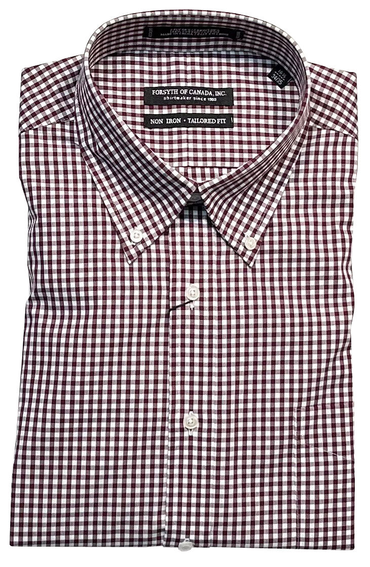 Forsyth of Canada Tailored Fit Button Down Collar Non-Iron Dress Shirt