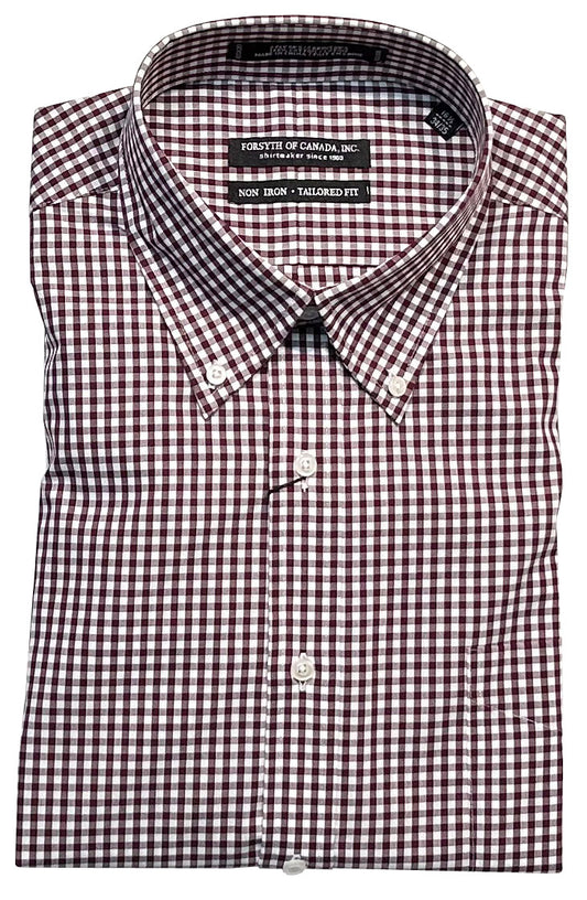 Forsyth of Canada Tailored Fit Button Down Collar Non-Iron Dress Shirt
