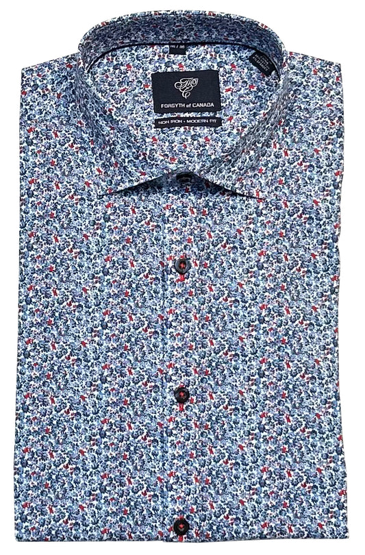 Forsyth of Canada Long Sleeve Modern Fit Non-Iron Stretch Sport Shirt