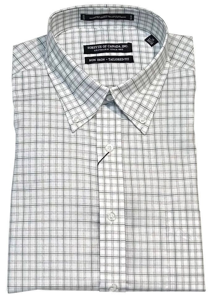 Forsyth of Canada Tailored Fit Button Down Collar Non-Iron Dress Shirt