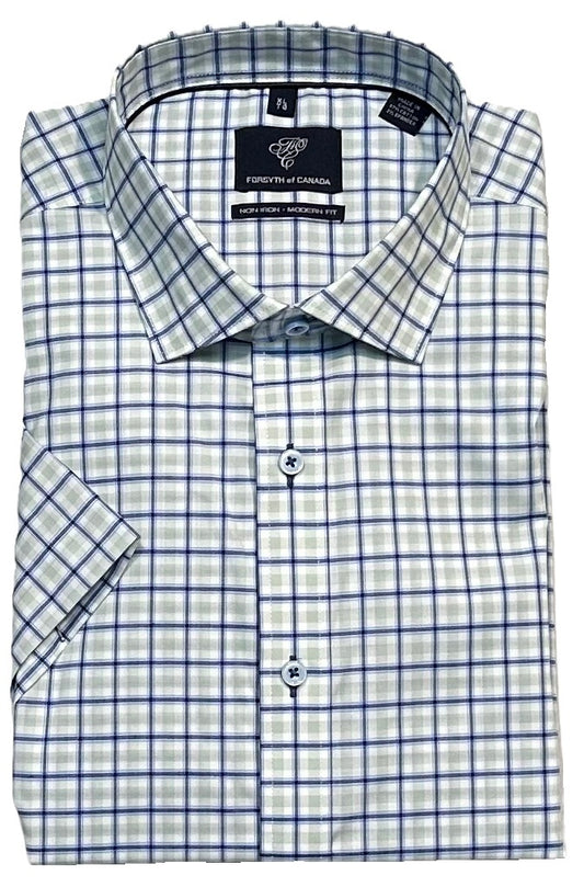 Forsyth of Canada Short Sleeve Modern Fit Non-Iron Stretch Sport Shirt