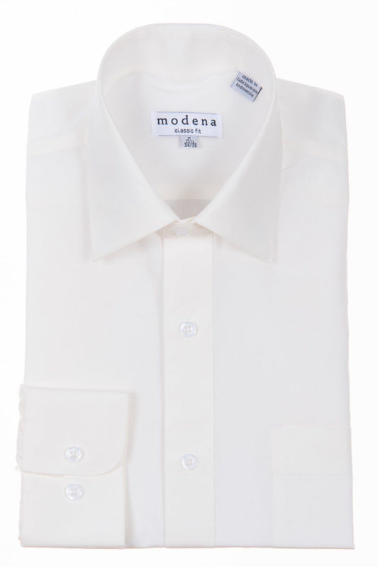 Modena Classic Fit Long Sleeve Dress Shirt - Egg Shell