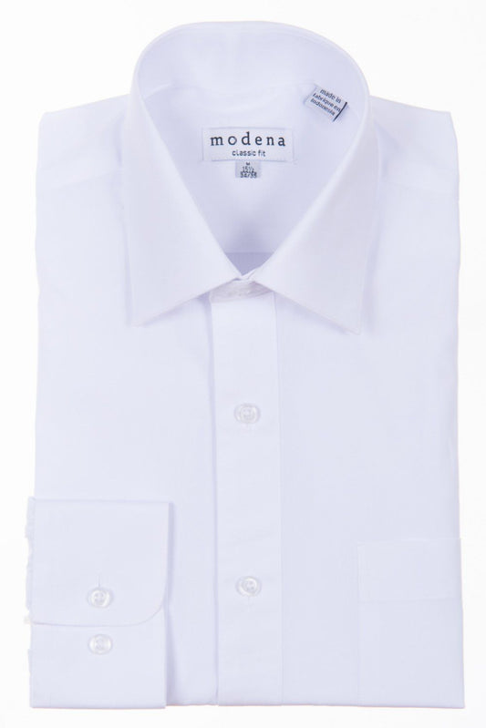 Modena Classic Fit Long Sleeve Dress Shirt - White