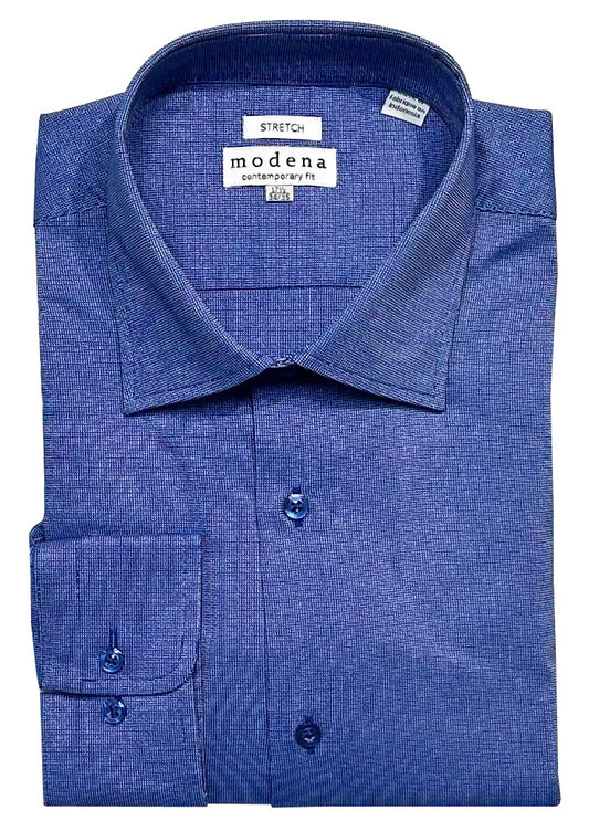 Modena Contemporary Fit Long Sleeve Stretch Dress Shirt
