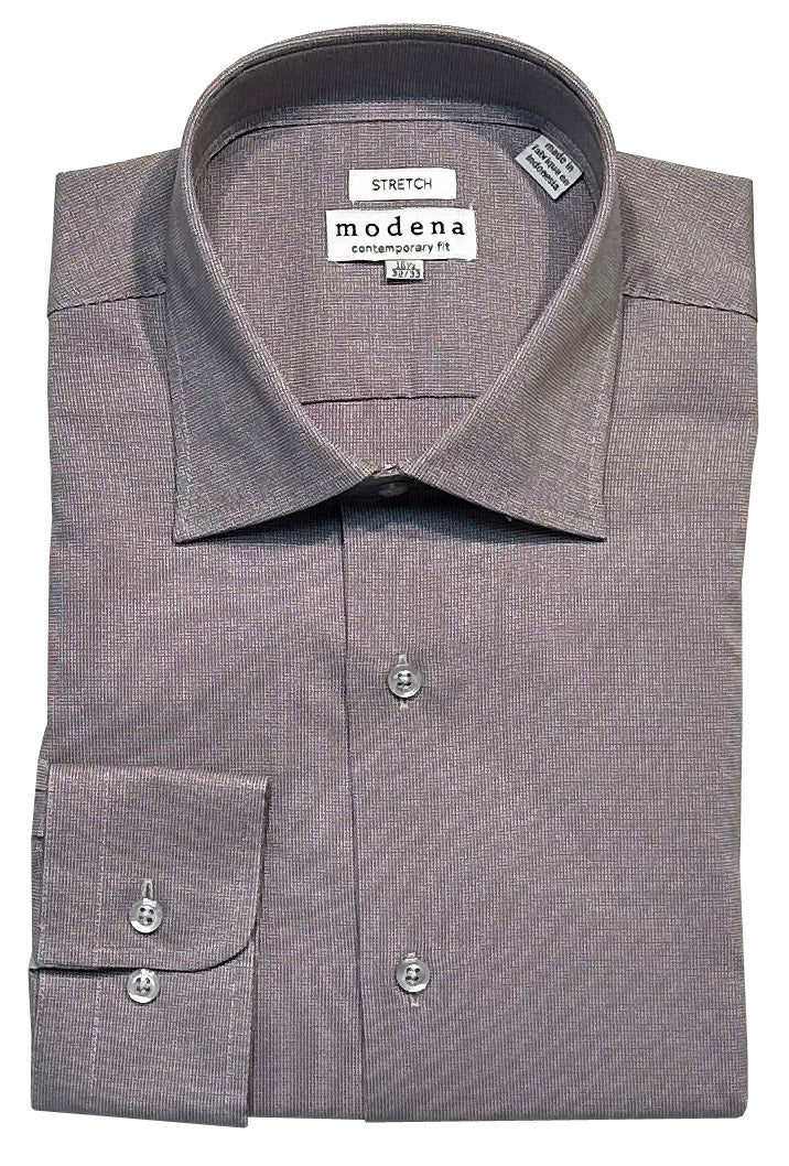 Modena Contemporary Fit Long Sleeve Stretch Dress Shirt